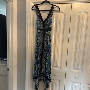 Elegant Paisley V-Neck Dress